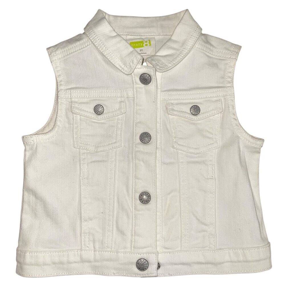 Crazy 8 Girls 2T Vest Denim Casual‎ Summer Vacation Resort Travel Spring